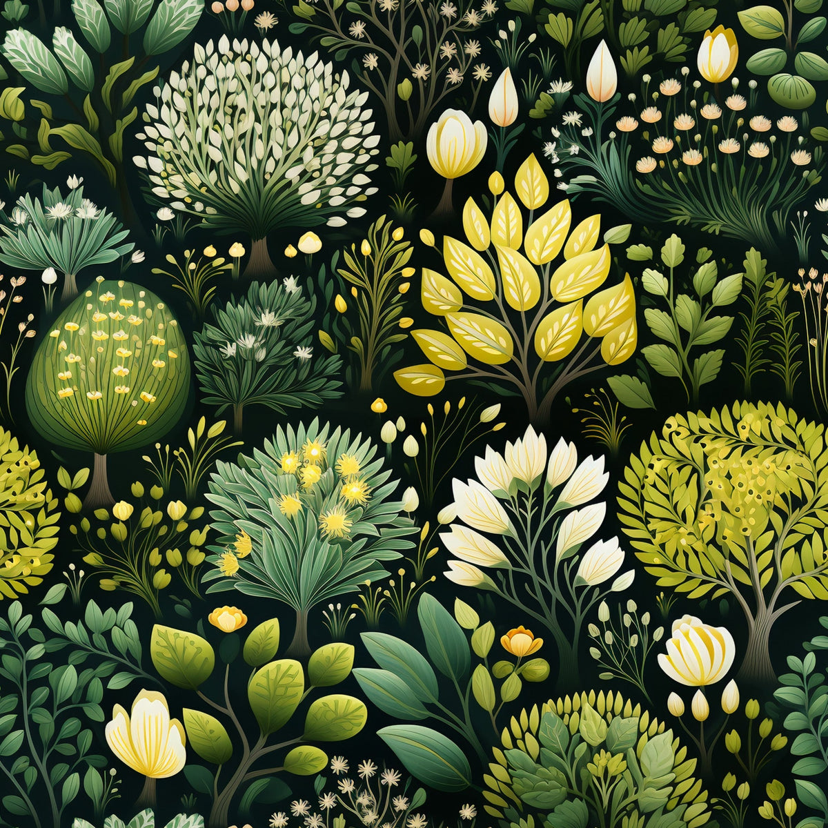 Twilight Flora Pattern 2 Minky Fabric