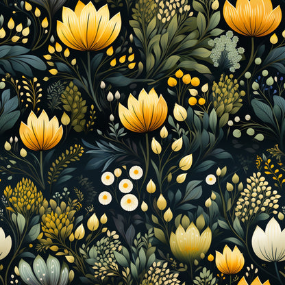 Twilight Flora Pattern 4 Minky Fabric