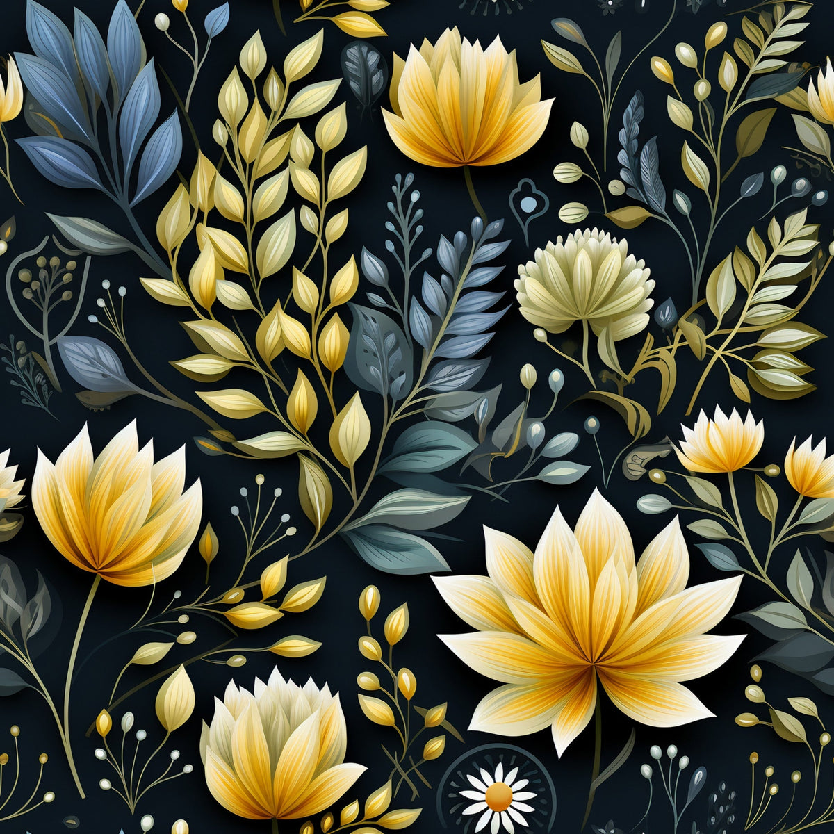 Twilight Flora Pattern 6 Minky Fabric