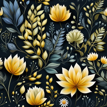 Twilight Flora Pattern 6 Minky Fabric