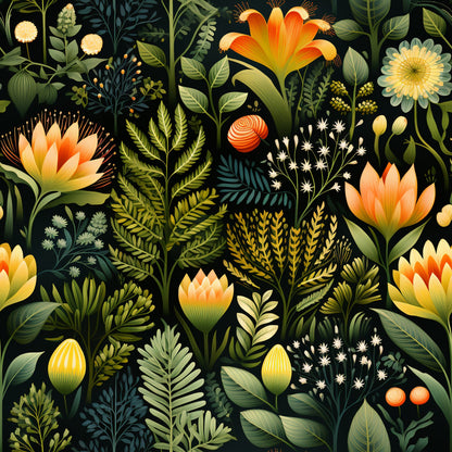 Botanical Garden Pattern 7 Quilting Cotton Fabric