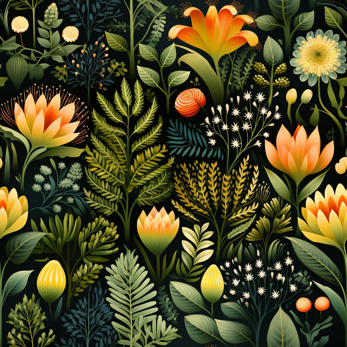 Twilight Flora Pattern 7 Minky Fabric