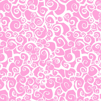 Pink Ribbon Love Pattern 6 Minky Fabric