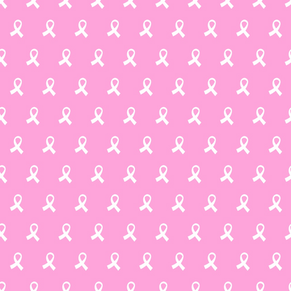 Pink Ribbon Love Pattern 7 Minky Fabric