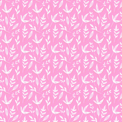 Pink Ribbon Love Pattern 9 Minky Fabric