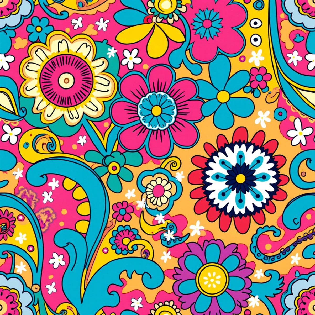 Fiesta Blooms Pattern 10 Minky Fabric
