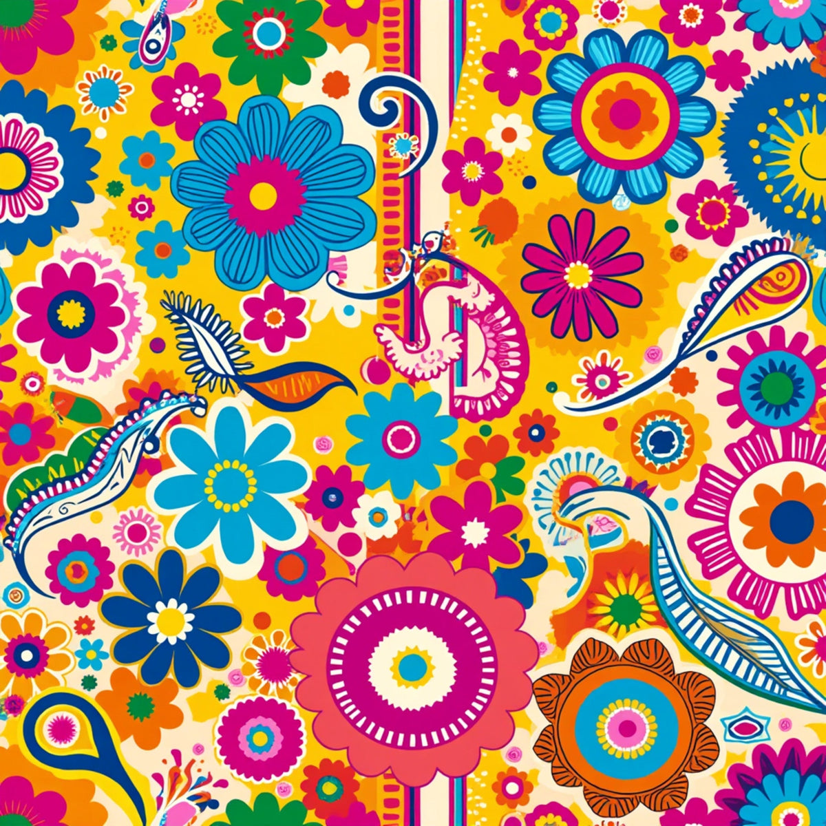 Fiesta Blooms Pattern 20 Minky Fabric