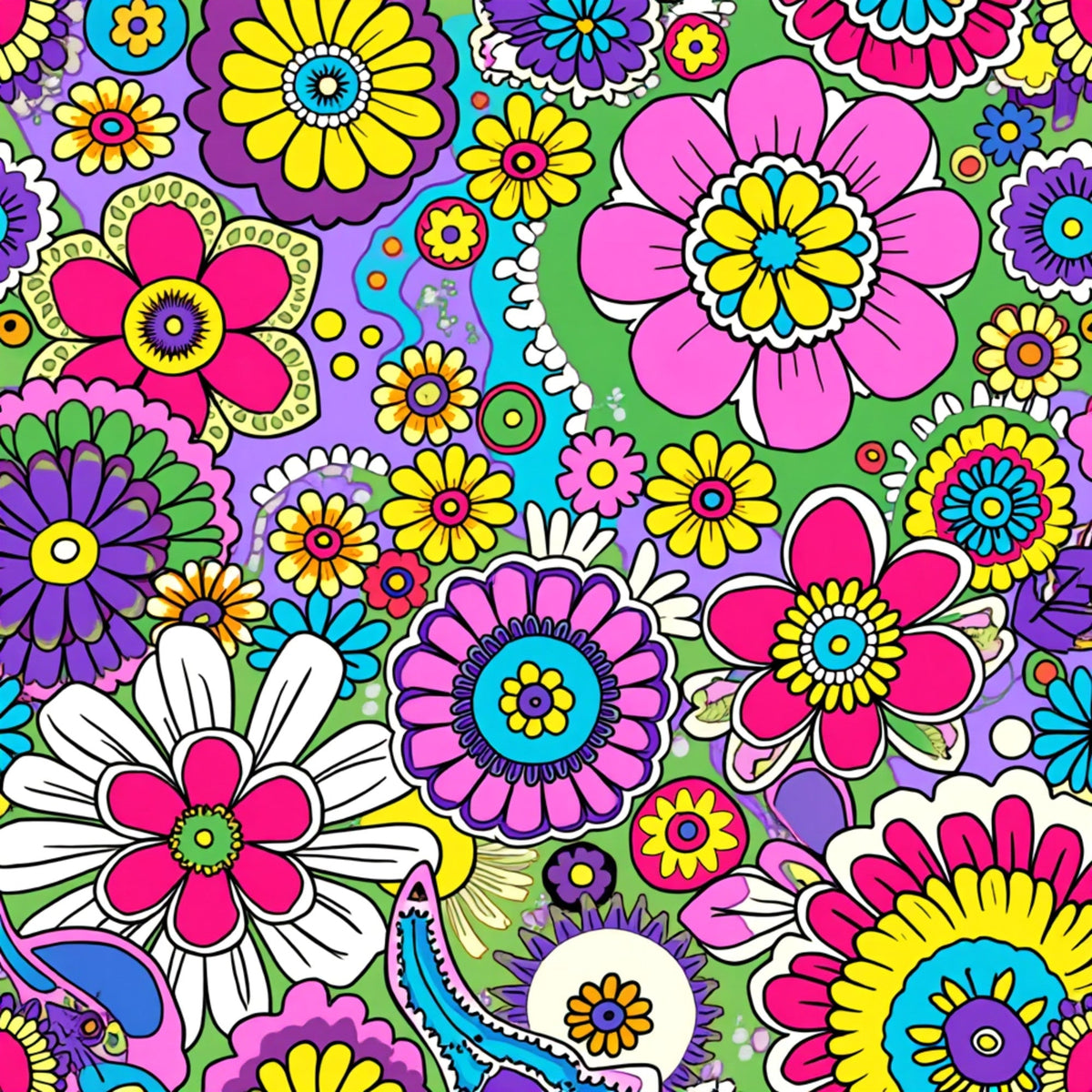 Fiesta Blooms Pattern 2 Minky Fabric