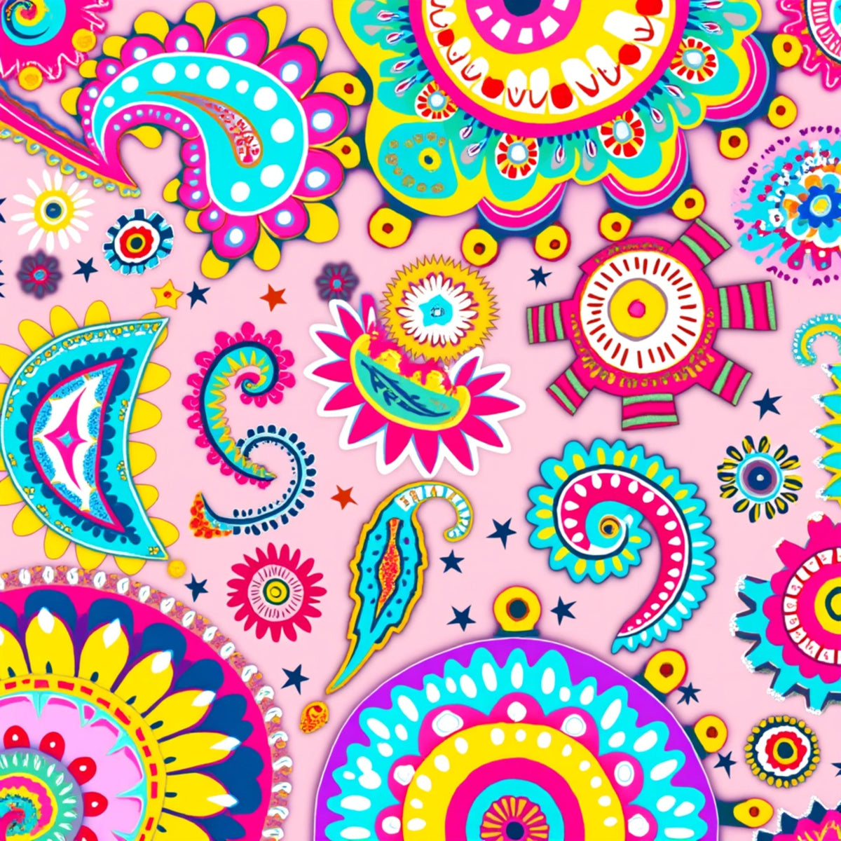 Fiesta Blooms Pattern 8 Minky Fabric