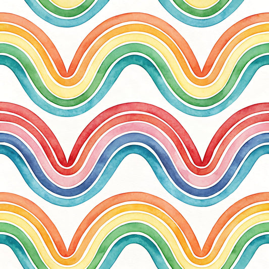 Bright Rainbow Pattern 15 Quilting Cotton Fabric