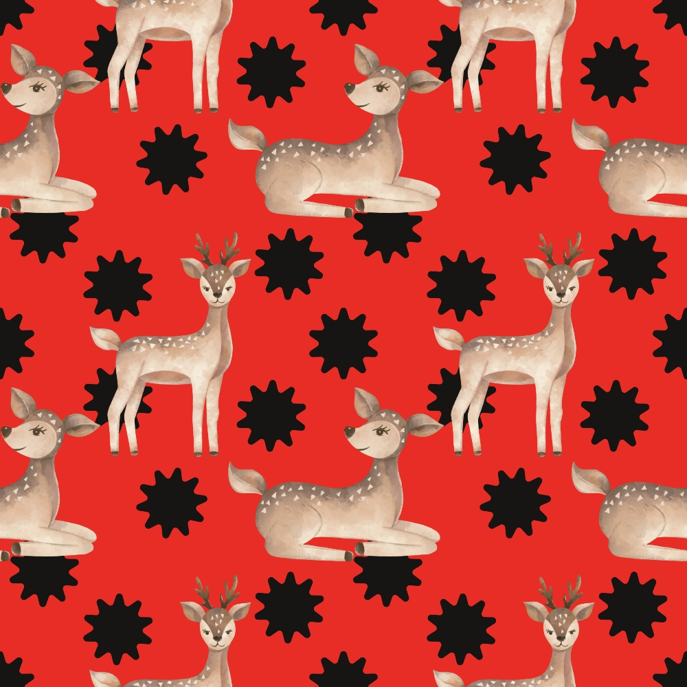 Gingham Fawns Pattern 5 Minky Fabric