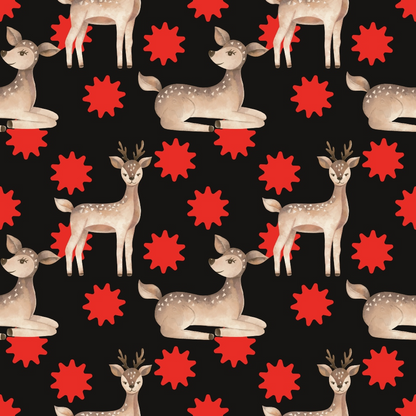 Gingham Fawns Pattern 6 Minky Fabric