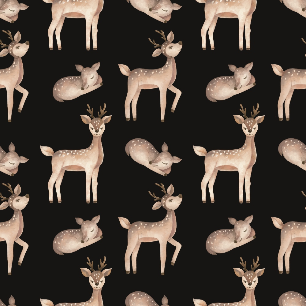 Gingham Fawns Pattern 7 Minky Fabric