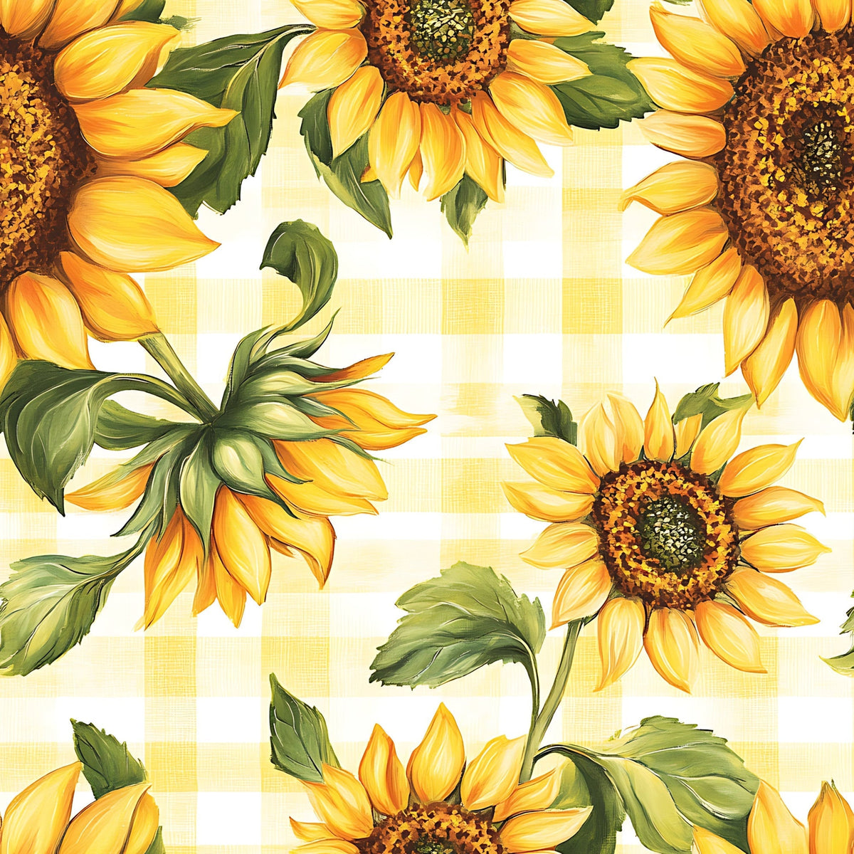 Golden Gingham Pattern 10 Minky Fabric