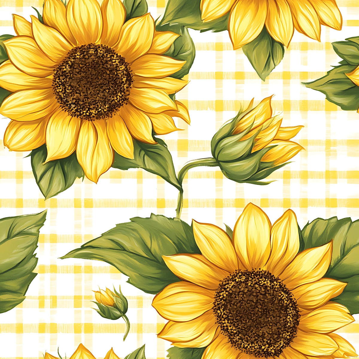 Golden Gingham Pattern 14 Minky Fabric