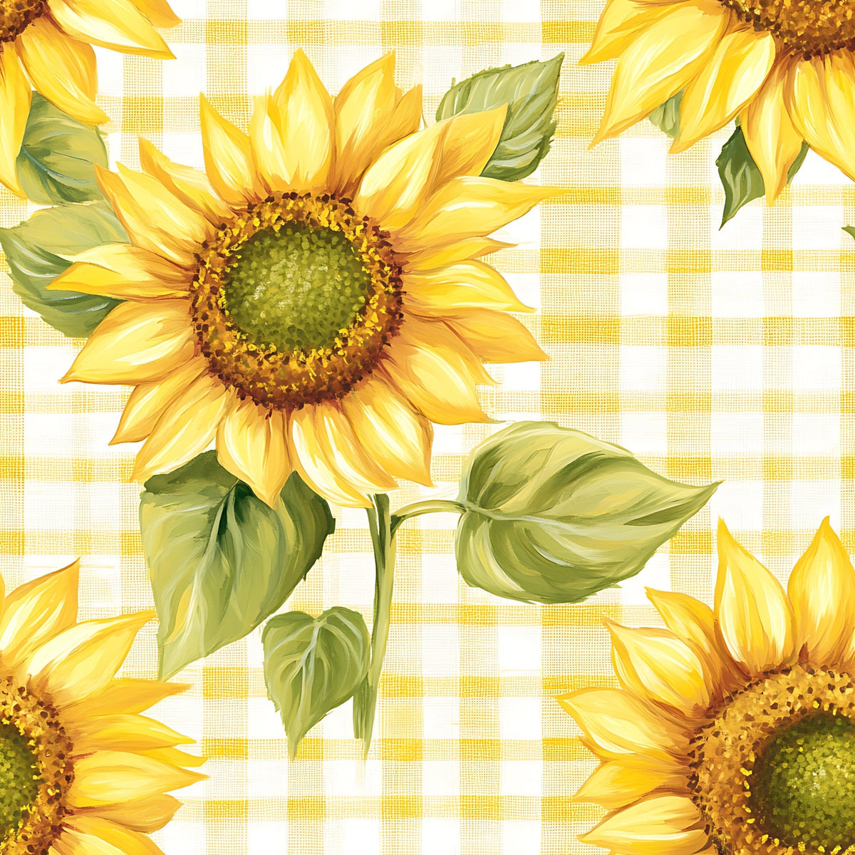 Golden Gingham Pattern 15 Minky Fabric