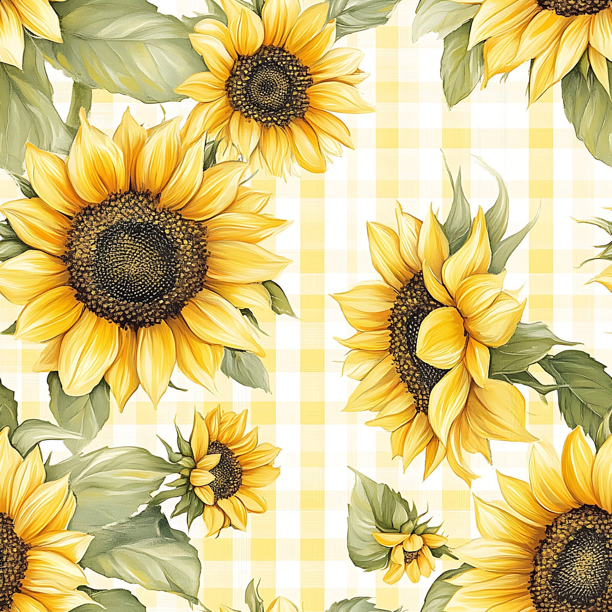 Golden Gingham Pattern 16 Minky Fabric