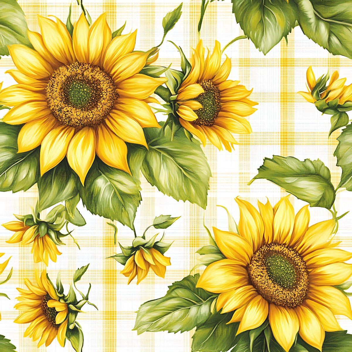 Golden Gingham Pattern 18 Minky Fabric