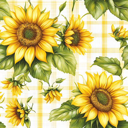 Golden Gingham Pattern 18 Minky Fabric