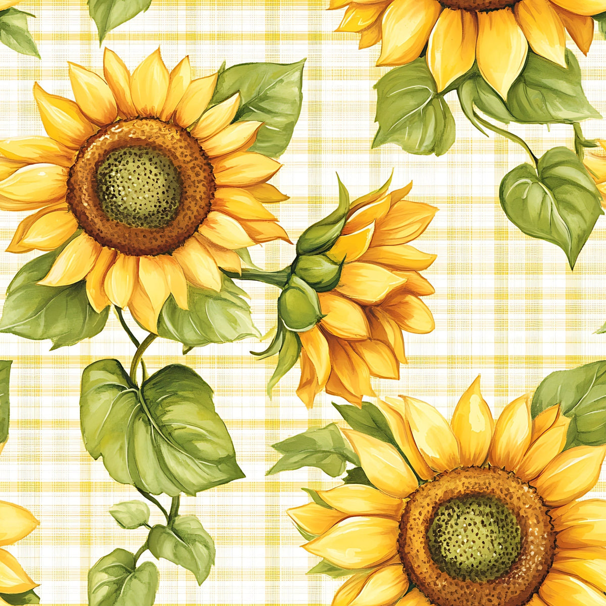 Golden Gingham Pattern 20 Minky Fabric