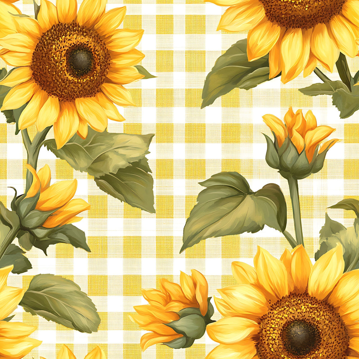 Golden Gingham Pattern 4 Minky Fabric