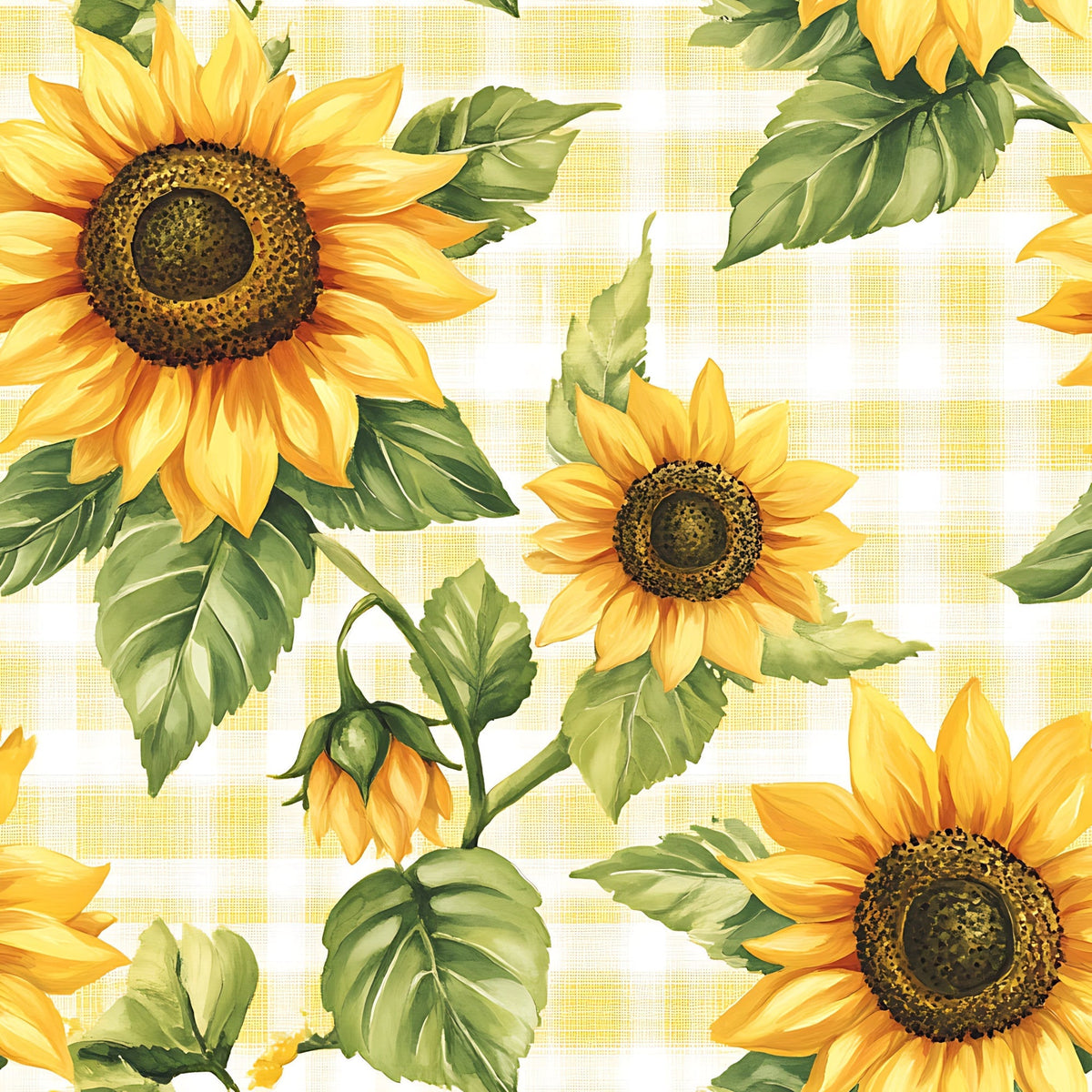 Golden Gingham Pattern 5 Minky Fabric