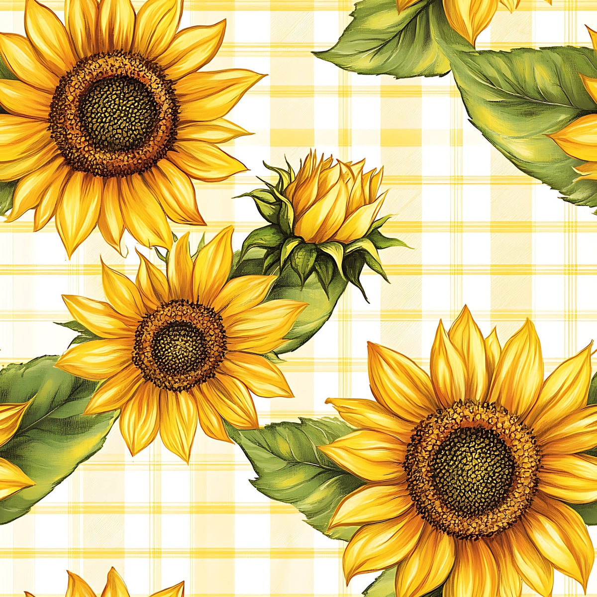 Golden Gingham Pattern 6 Minky Fabric
