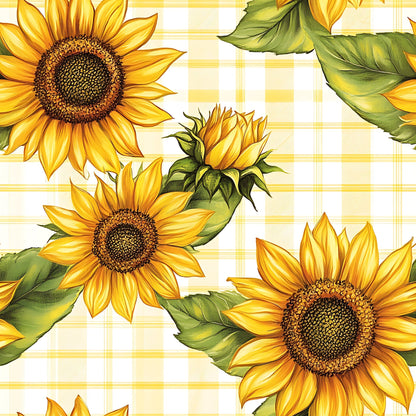 Golden Gingham Pattern 6 Minky Fabric