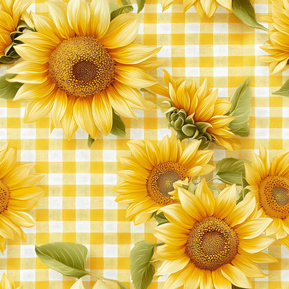 Golden Gingham Pattern 7 Minky Fabric