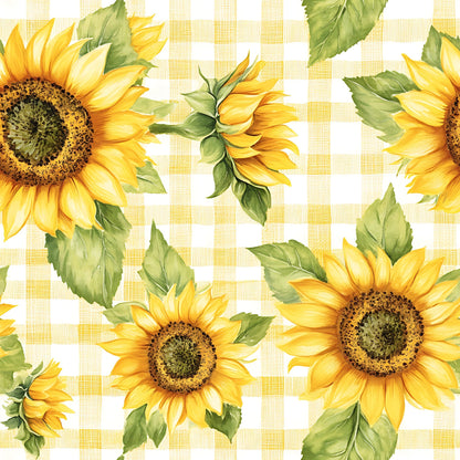 Golden Gingham Pattern 8 Minky Fabric