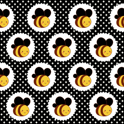 Bumble Bee Pattern 1 Quilting Cotton Fabric
