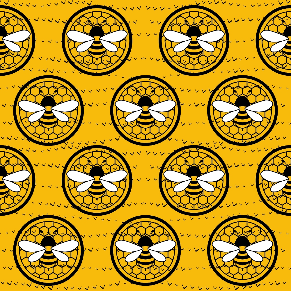 Honeycomb Hive Pattern 8 Minky Fabric