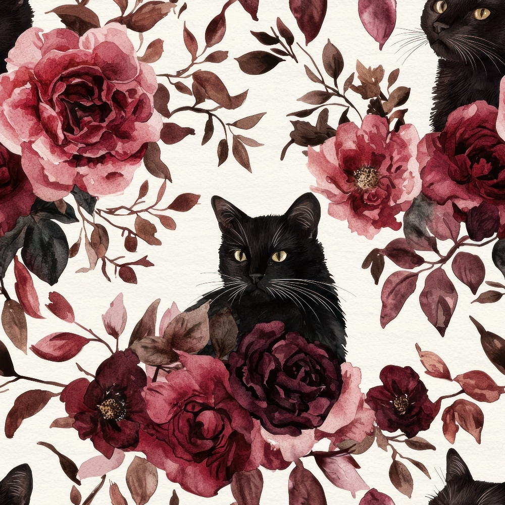 Raven Rose Reverie Pattern 10 Minky Fabric
