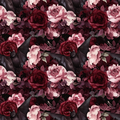 Raven Rose Reverie Pattern 13 Minky Fabric