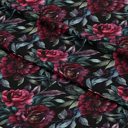 Burgundy in October Pattern 15 Quilting Cotton Fabric