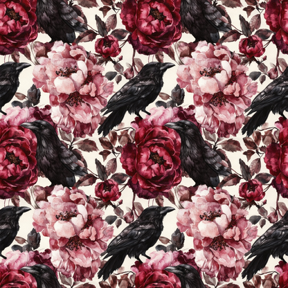 Raven Rose Reverie Pattern 1 Minky Fabric