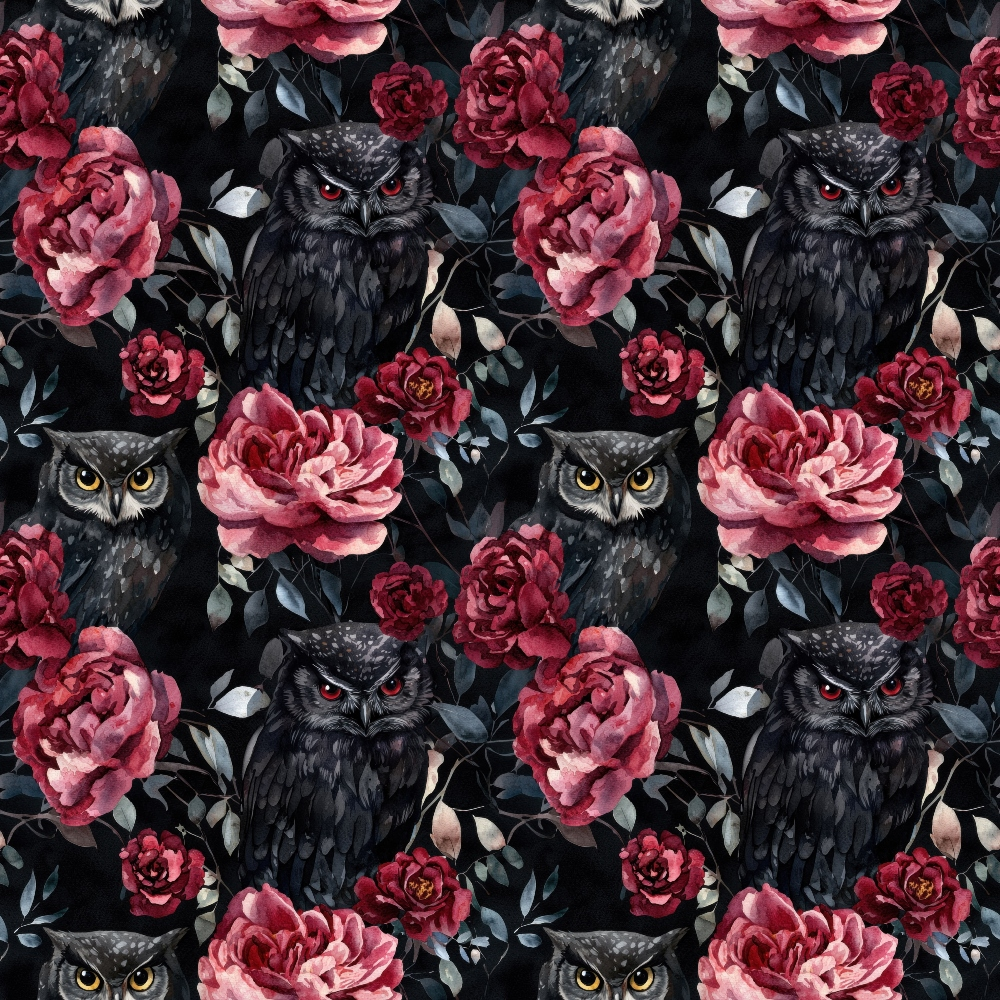 Raven Rose Reverie Pattern 5 Minky Fabric