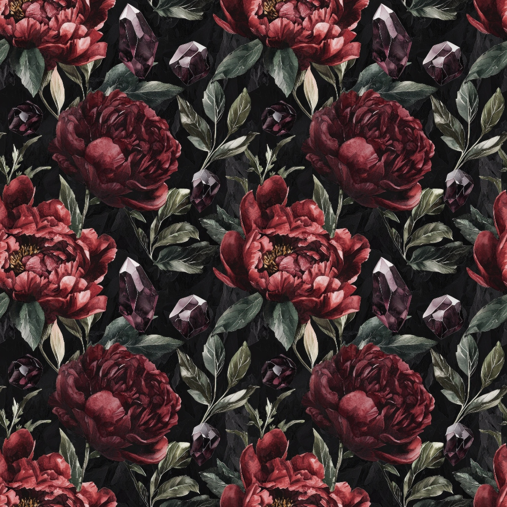 Raven Rose Reverie Pattern 8 Minky Fabric