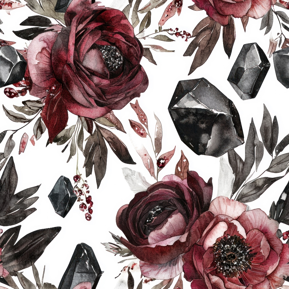 Raven Rose Reverie Pattern 9 Minky Fabric