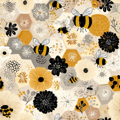 Busy Bee Pattern 19 Quilting Cotton Fabric