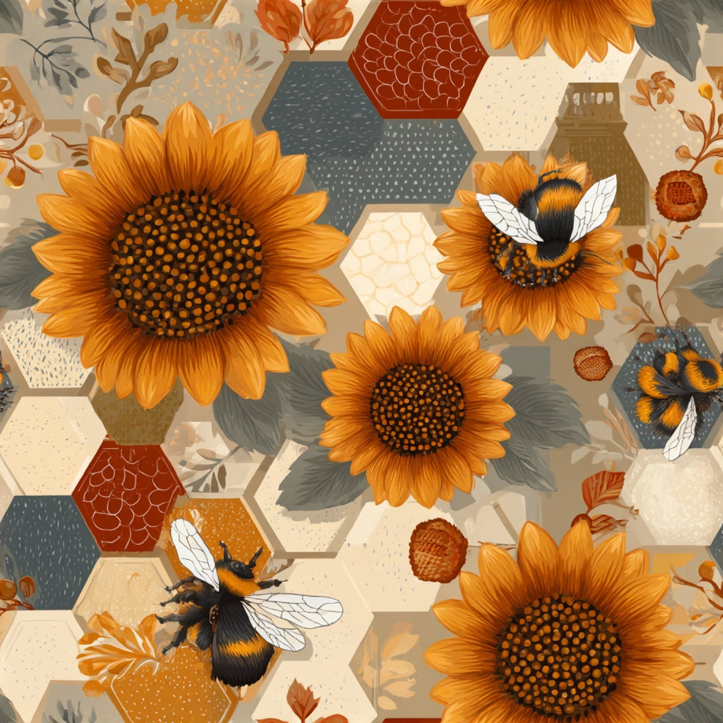 Busy Bee Pattern 21 Quilting Cotton Fabric