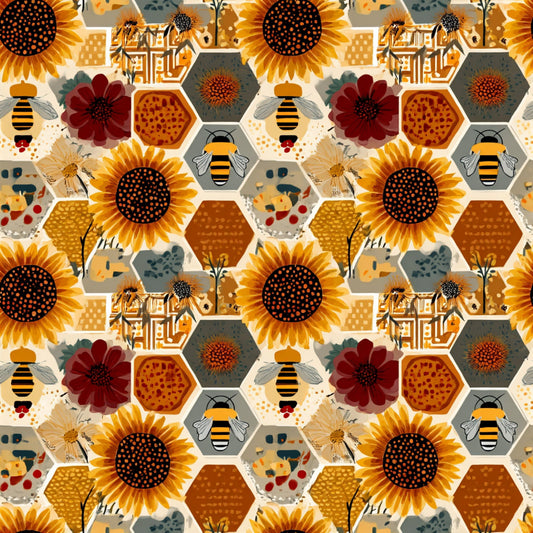 Busy Bee Pattern 22 Quilting Cotton Fabric