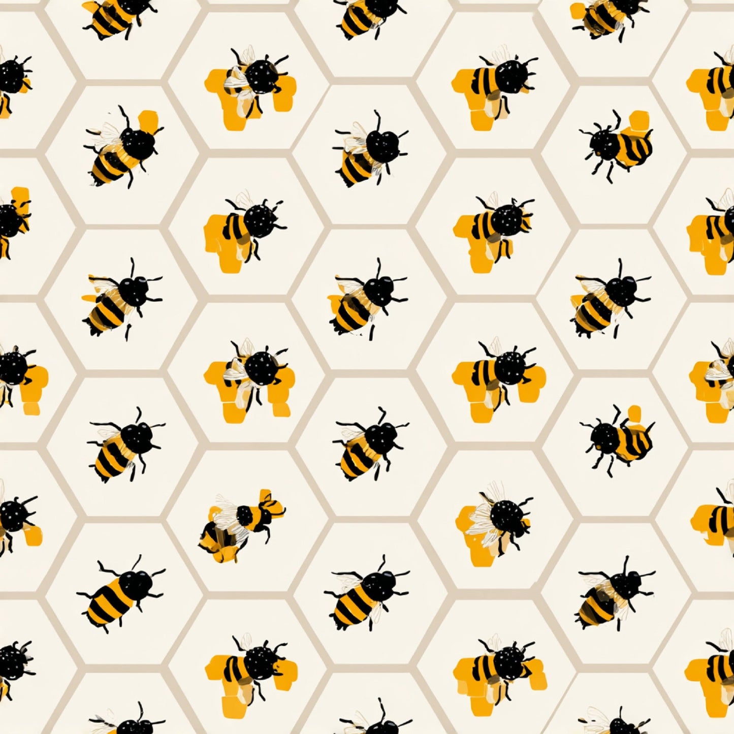 Busy Bee Pattern 39 Quilting Cotton Fabric