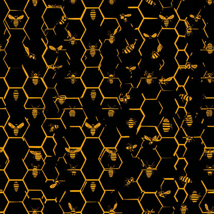 Busy Bee Pattern 40 Quilting Cotton Fabric