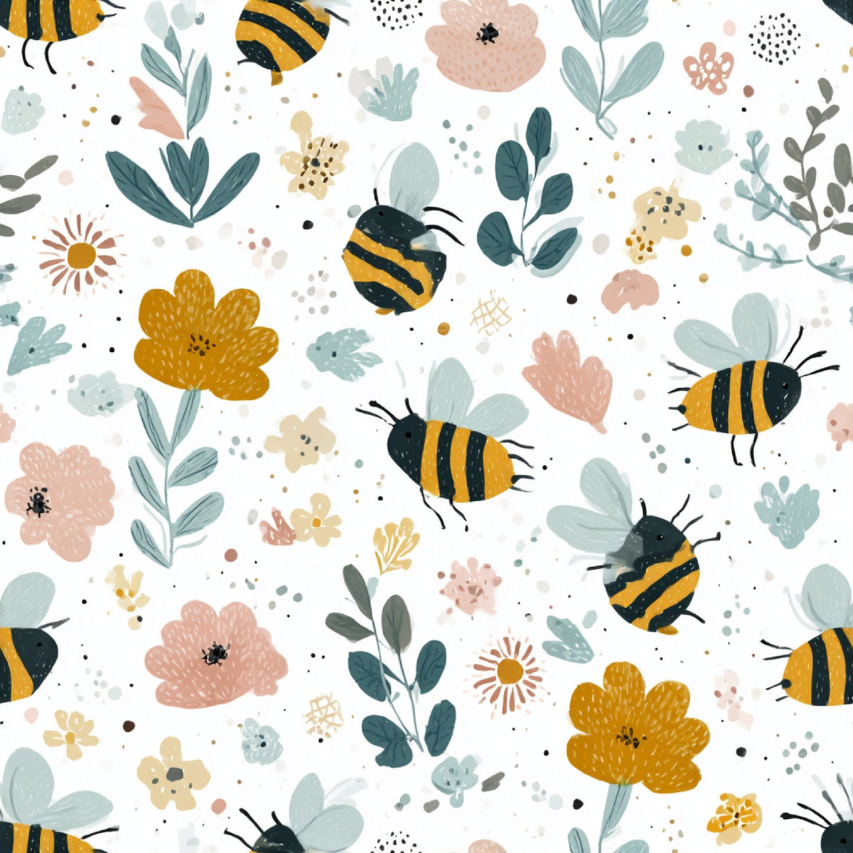 Pollen Parade Pattern 52 Minky Fabric