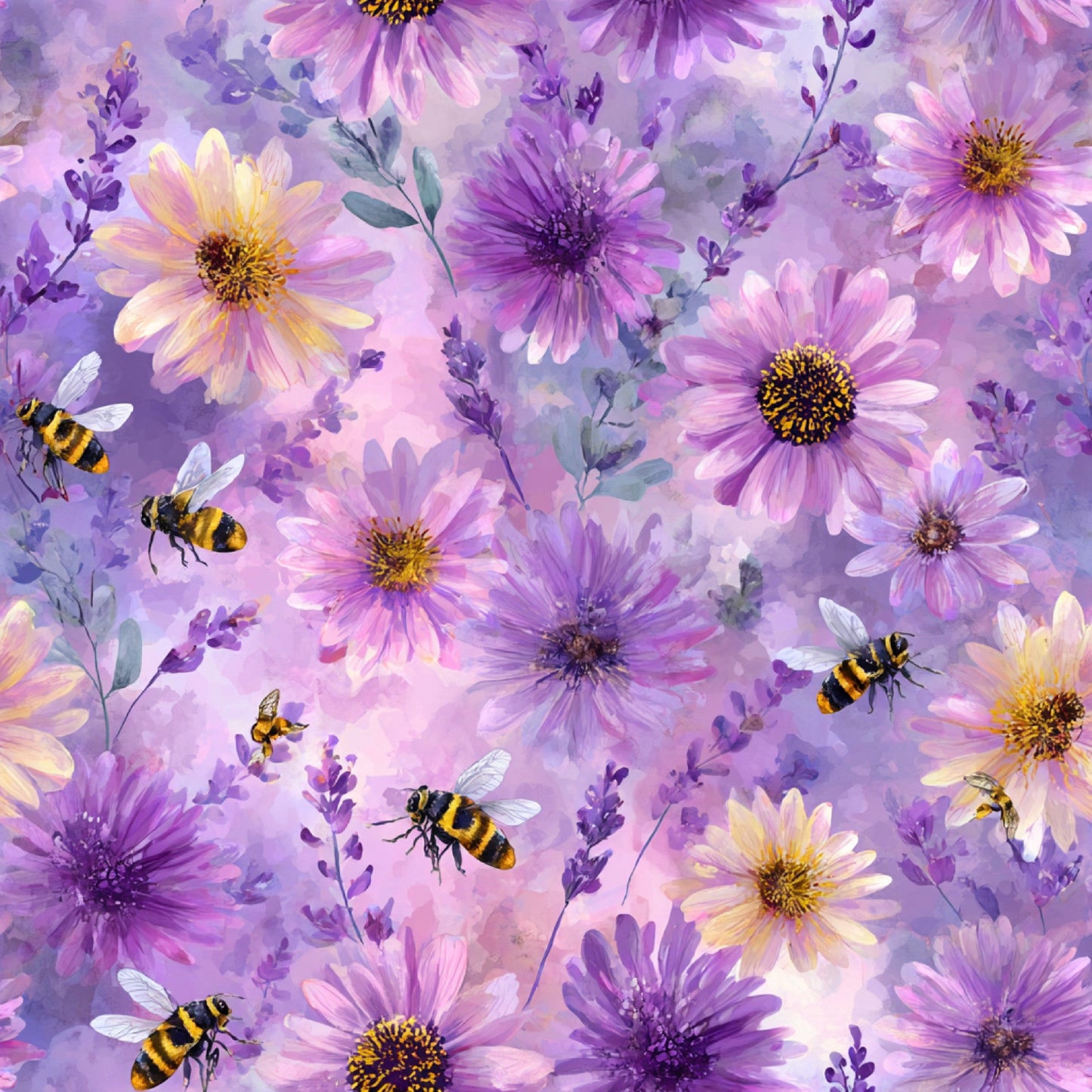 Busy Bee Pattern 8 Quilting Cotton Fabric