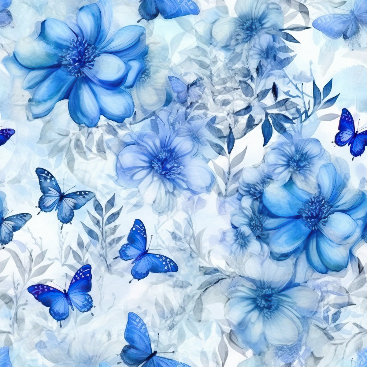 Sapphire Flutter Pattern 2 Minky Fabric