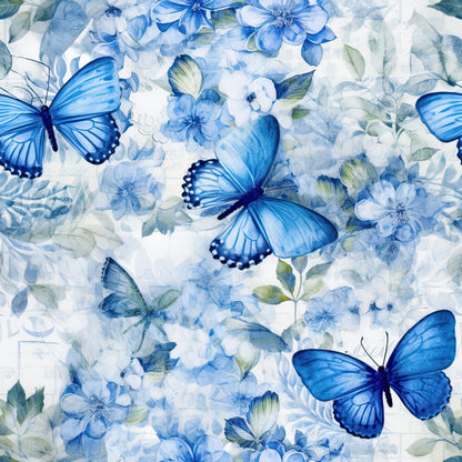 Sapphire Flutter Pattern 3 Minky Fabric