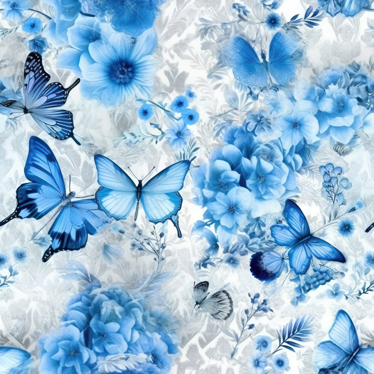 Sapphire Flutter Pattern 4 Minky Fabric