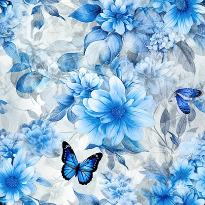 Sapphire Flutter Pattern 7 Minky Fabric
